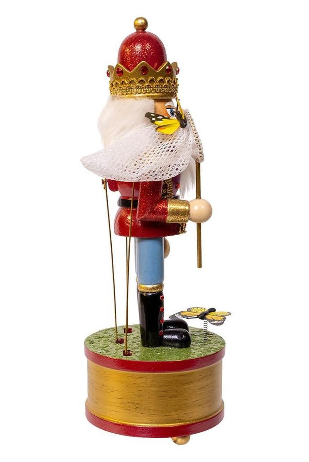 Kurt Adler 12-Inch Musical Butterfly Catcher Nutcracker