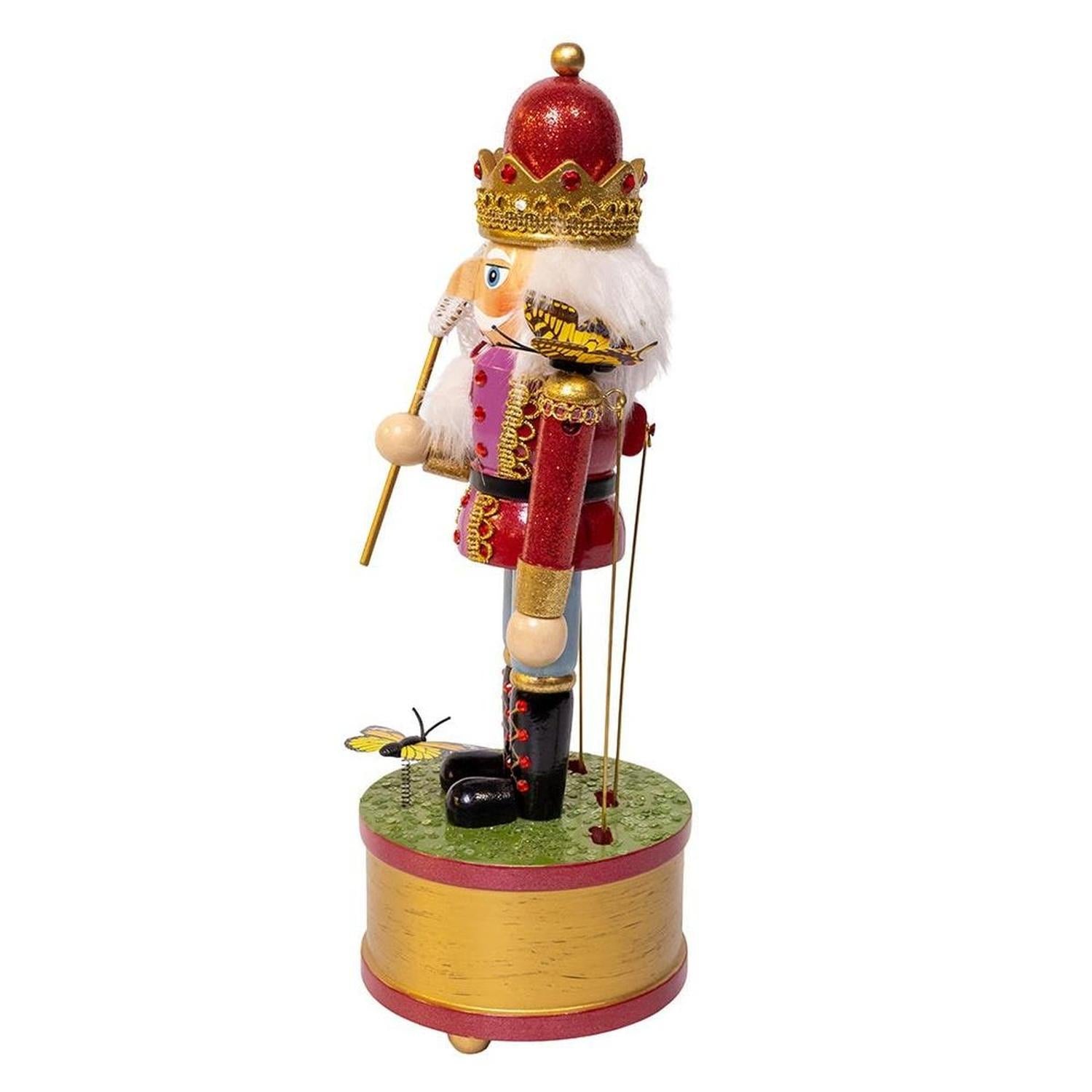 Kurt Adler 12-Inch Musical Butterfly Catcher Nutcracker