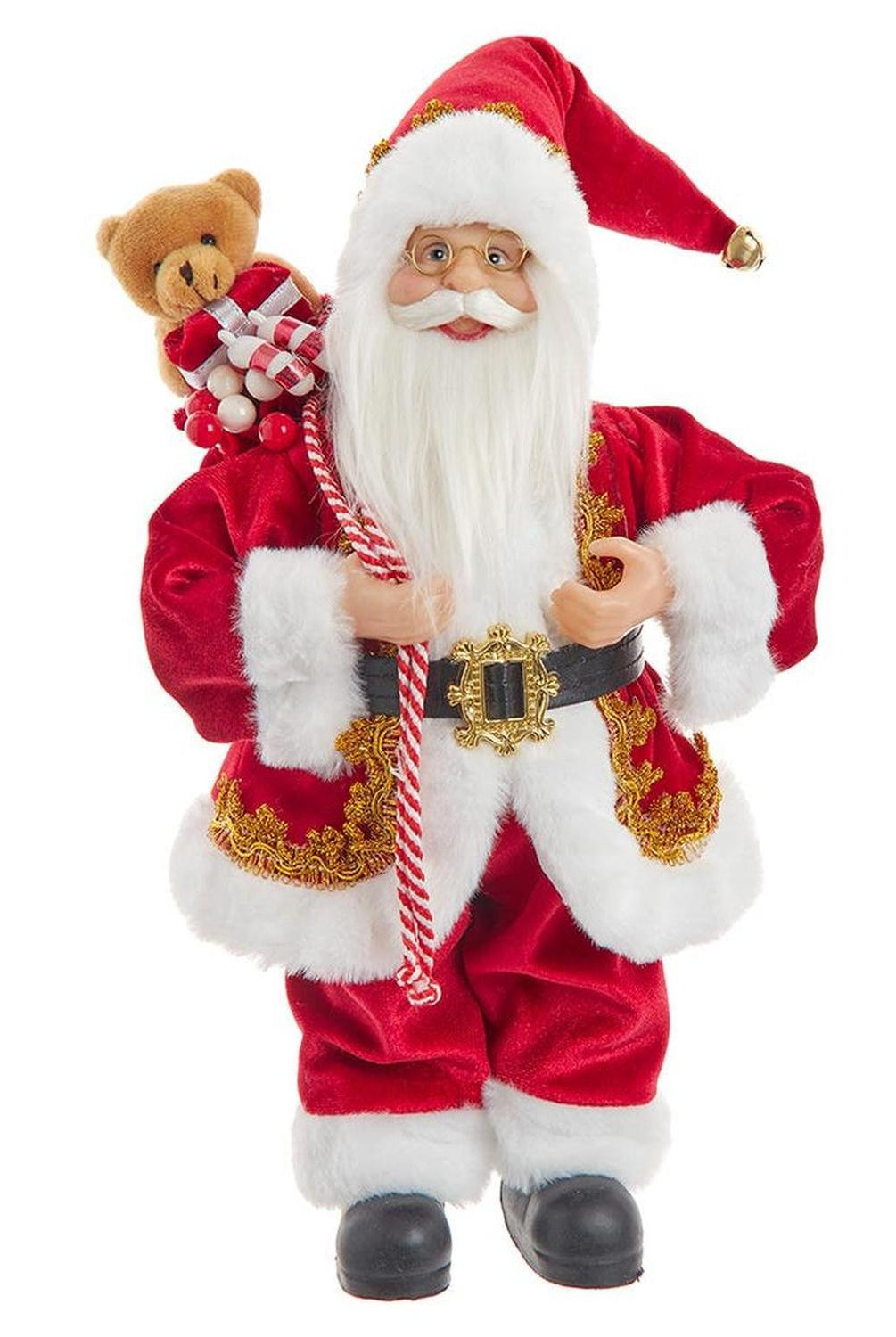 Kurt Adler 12-Inch Standing Christmas Santa with Sack