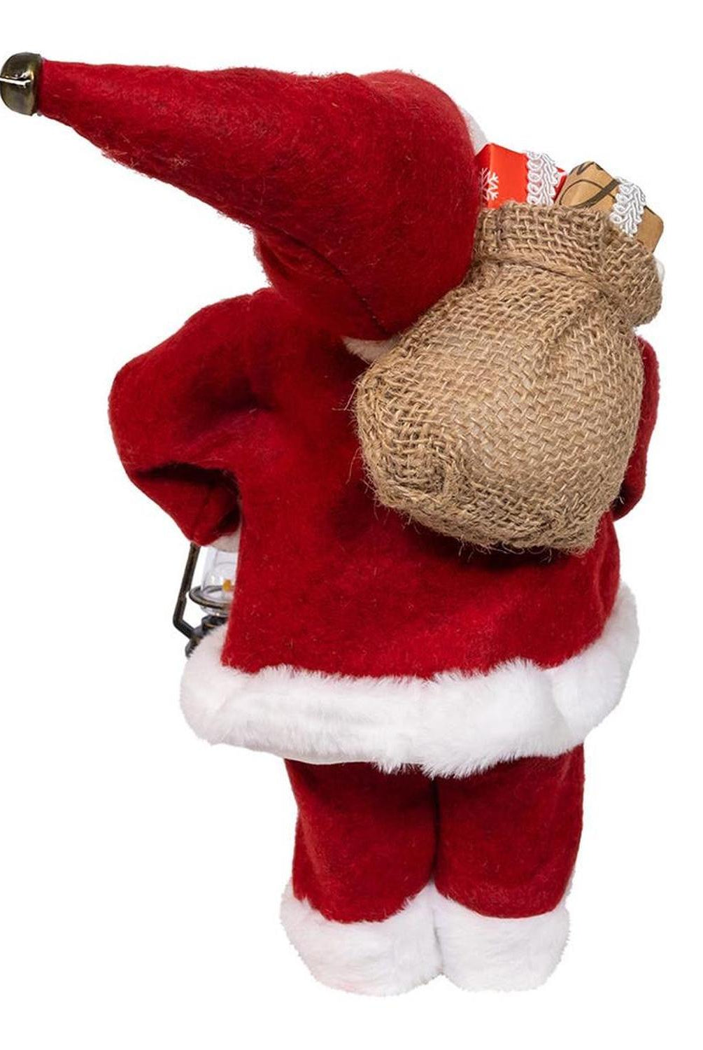 Kurt Adler 12-Inch Standing Christmas Santa with Sack and Lantern