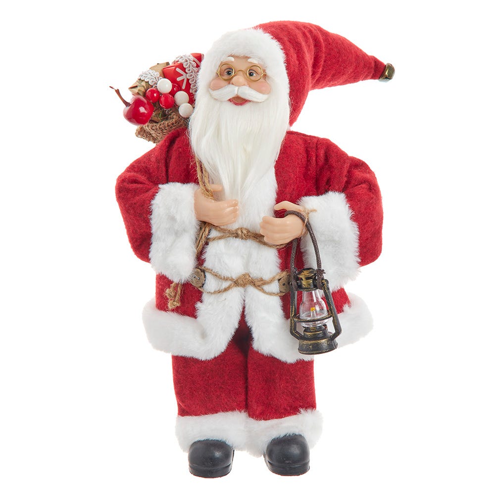 Shop For Kurt Adler 12 - Inch Standing Christmas Santa with Sack and Lantern