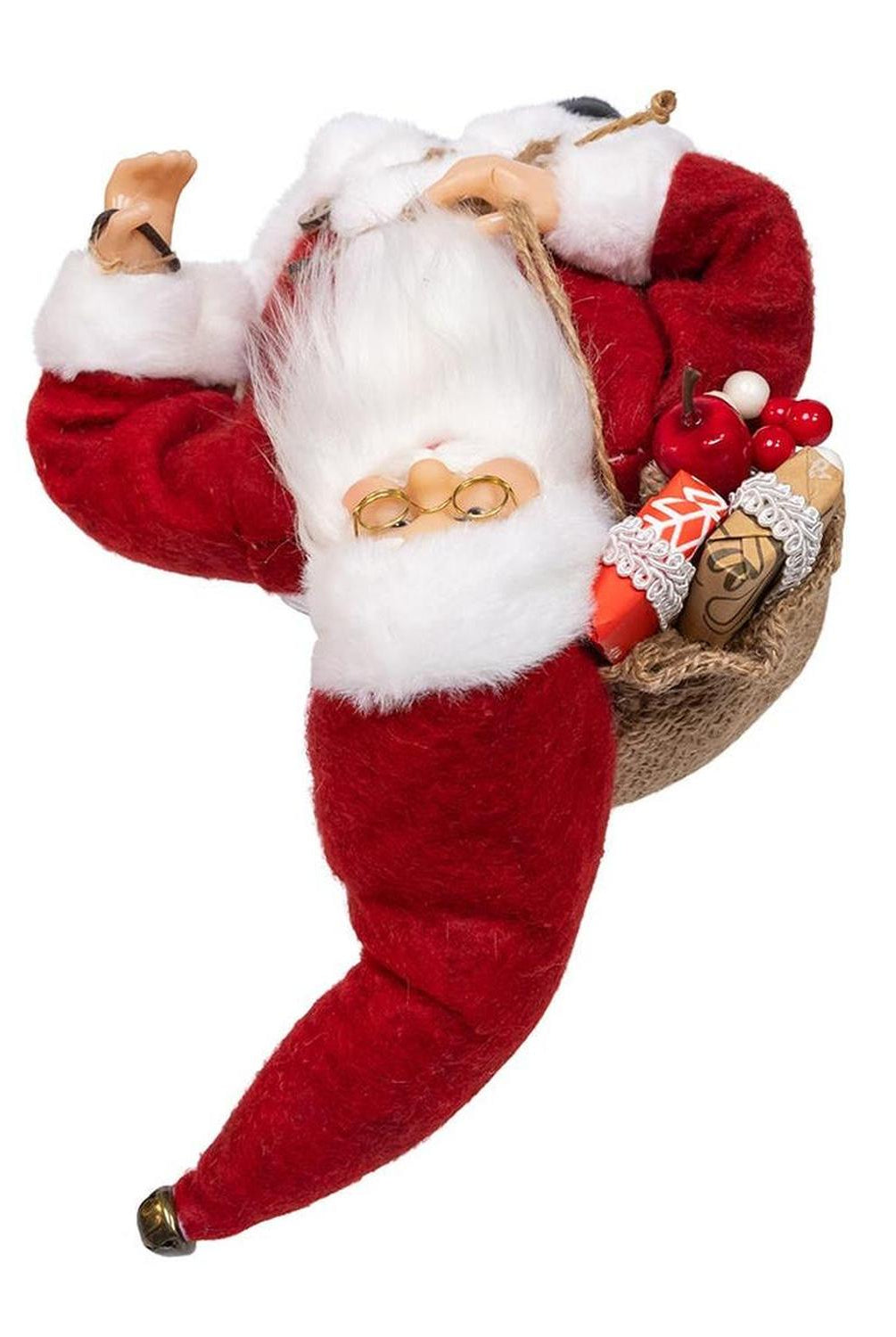 Kurt Adler 12-Inch Standing Christmas Santa with Sack and Lantern