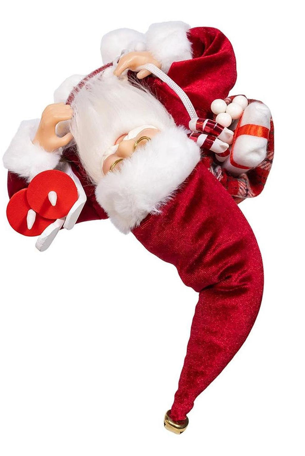 Kurt Adler 12-Inch Standing Christmas Santa with Skis