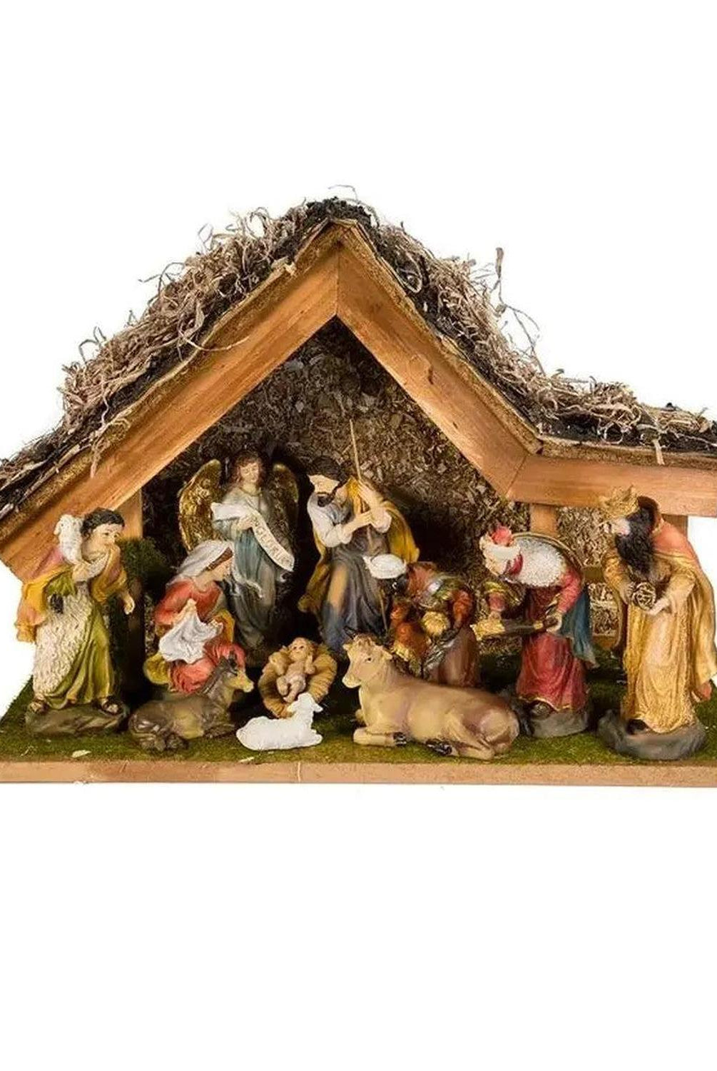 Shop For Kurt Adler 12" Nativity Set with Stable and 10 Figures