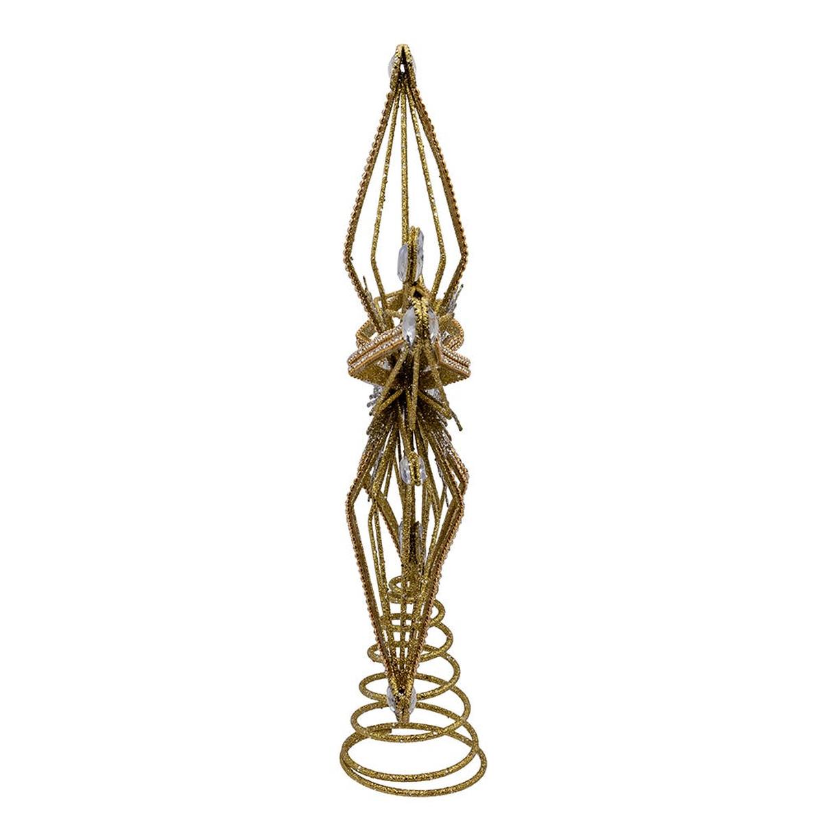 Shop For Kurt Adler 12.5 - Inch Gold and Silver Star Tree Topper