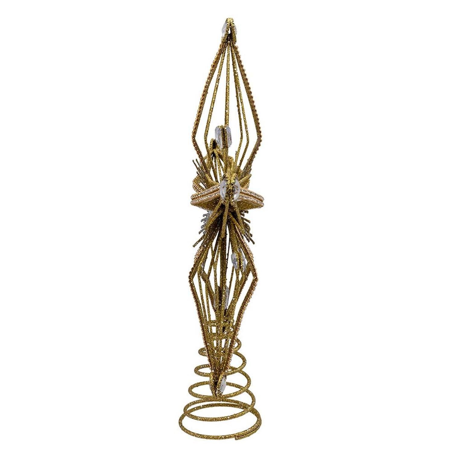Shop For Kurt Adler 12.5 - Inch Gold and Silver Star Tree Topper