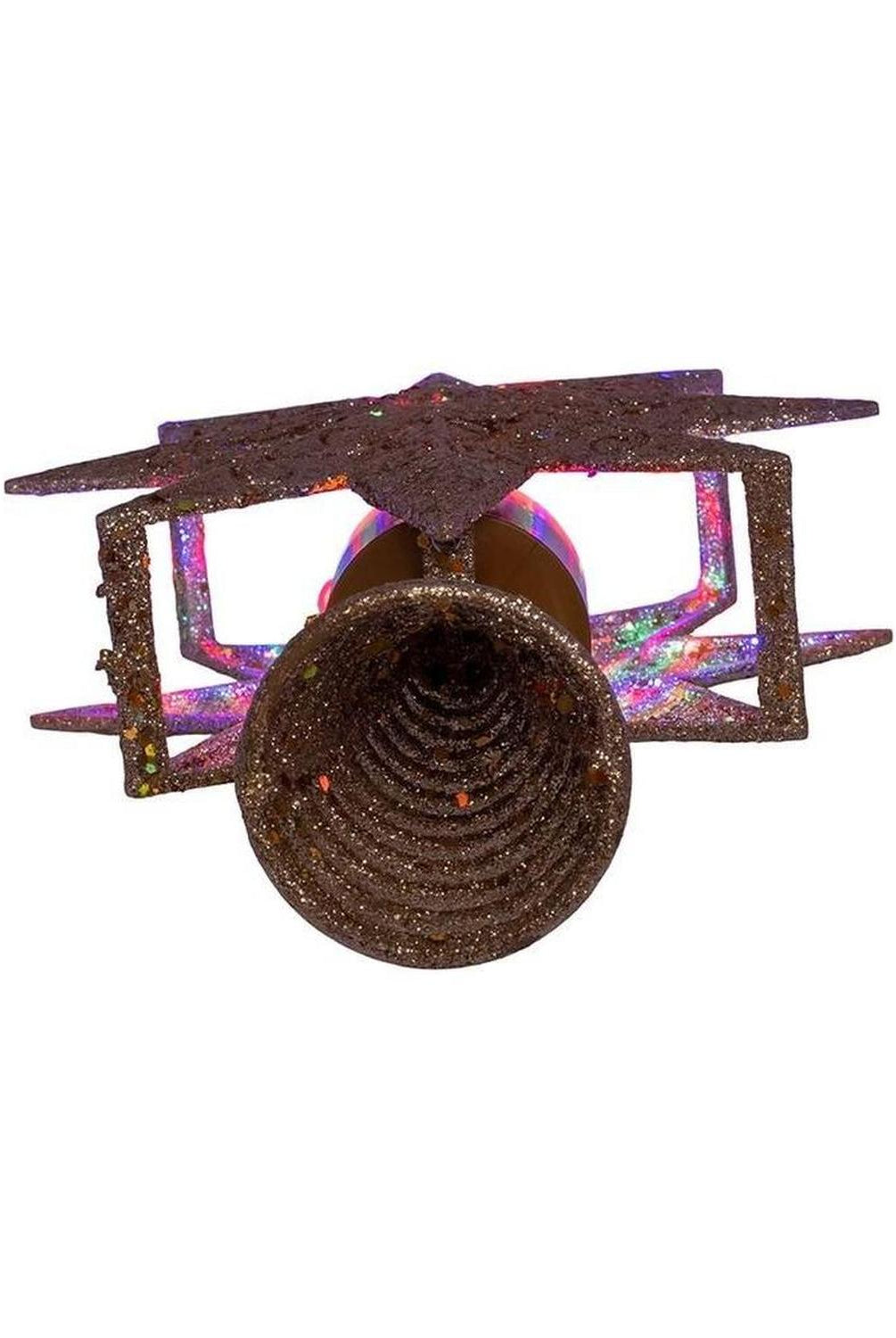 Kurt Adler 13.4 Inch Gold Glitter Polaris Projector Tree Topper