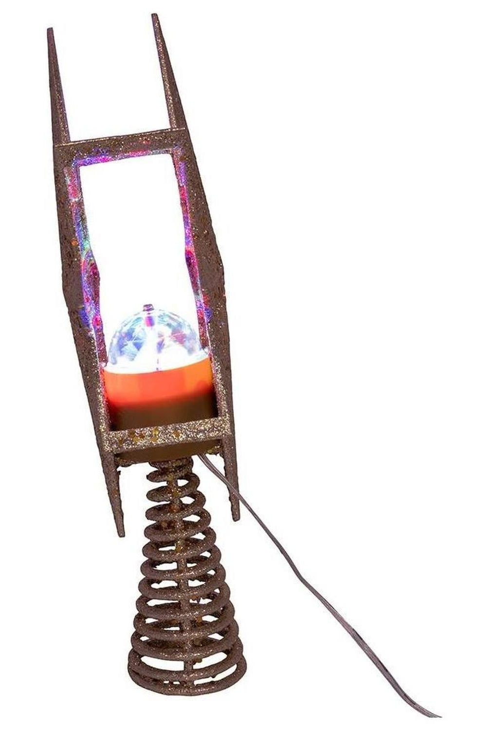 Kurt Adler 13.4 Inch Gold Glitter Polaris Projector Tree Topper