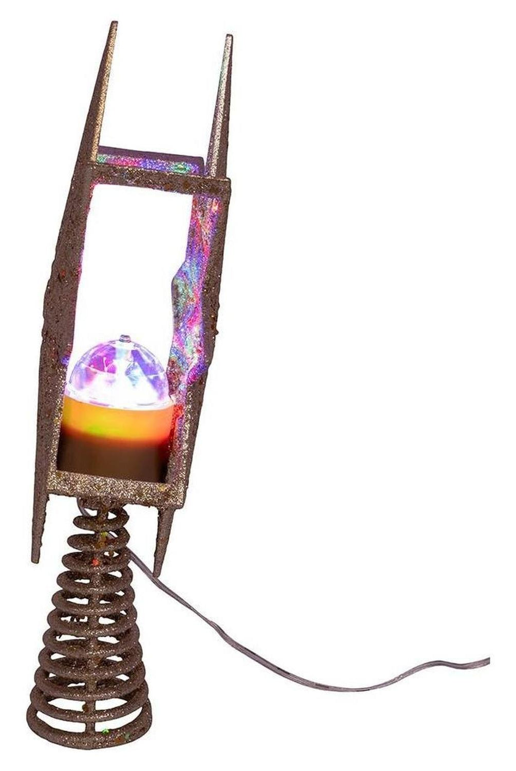 Kurt Adler 13.4 Inch Gold Glitter Polaris Projector Tree Topper