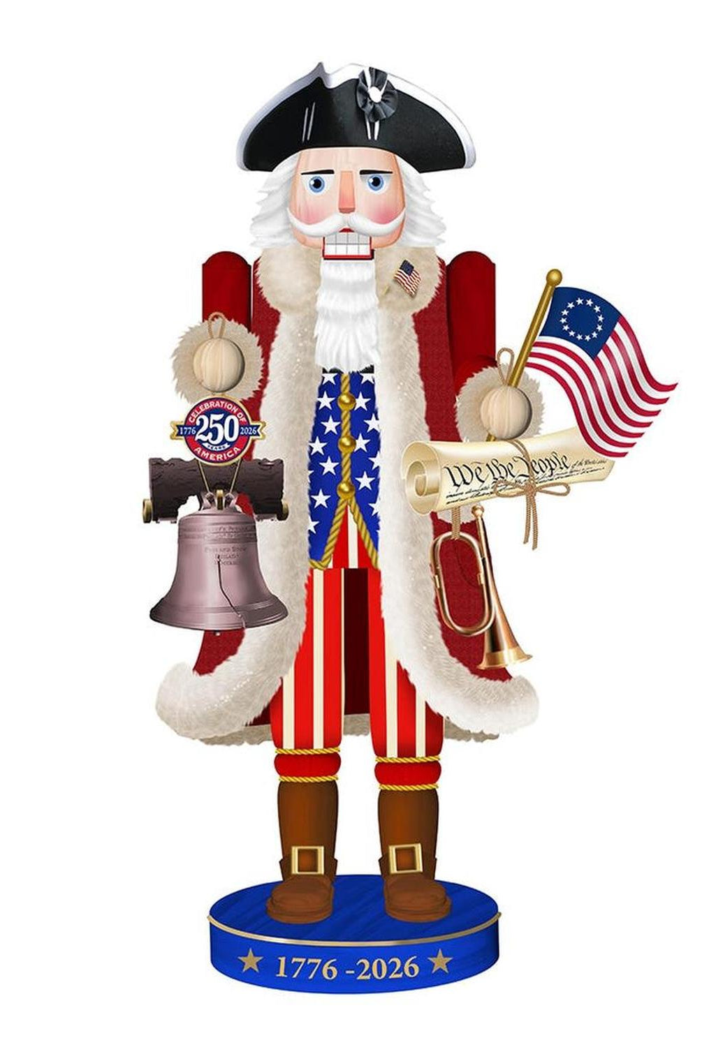Kurt Adler 14-Inch 250th Anniversary of America Nutcracker