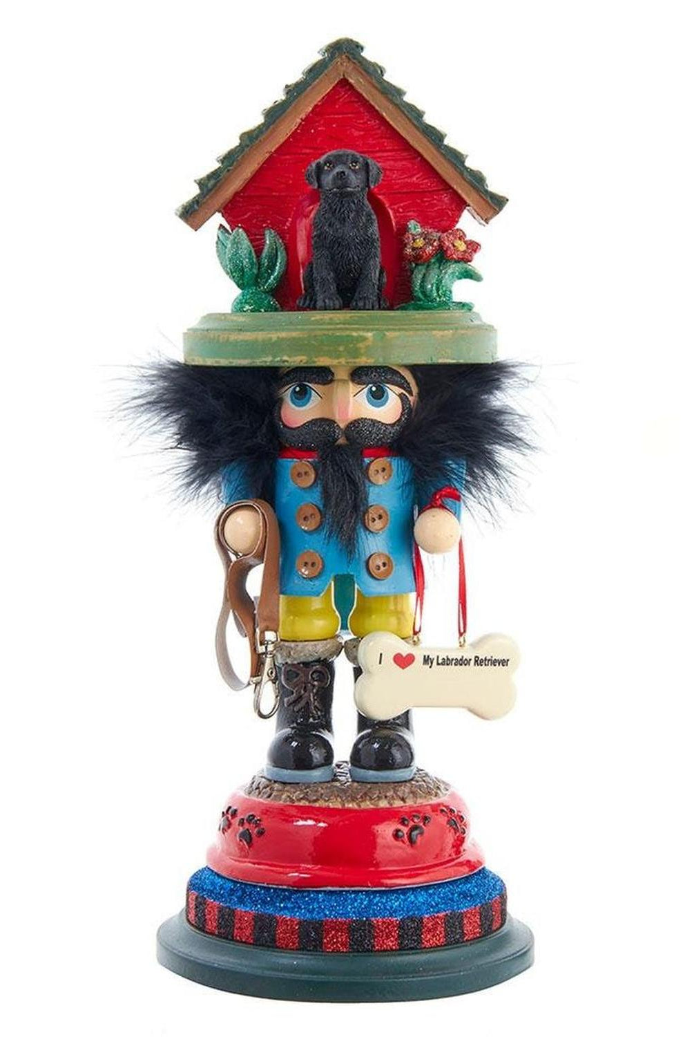 Kurt Adler 14-Inch Hollywood Dog House Hat Nutcracker