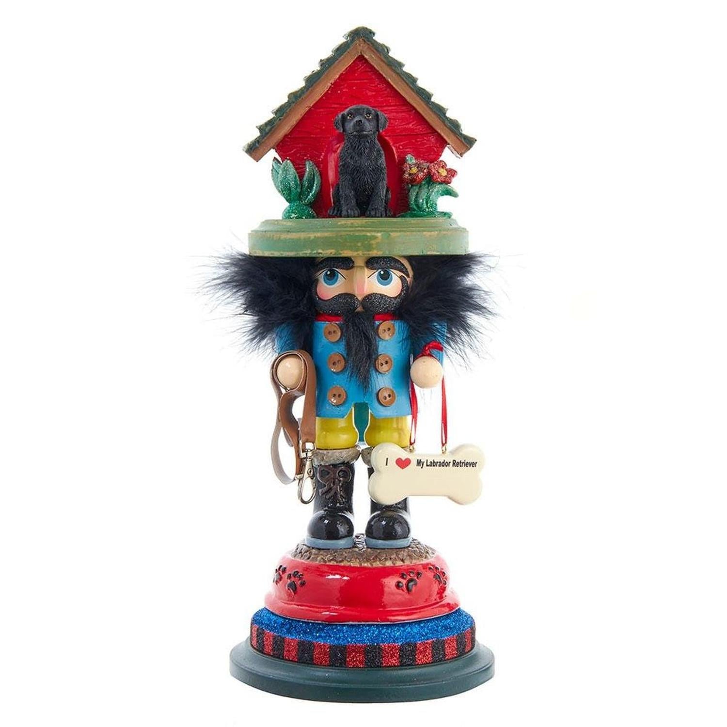 Kurt Adler 14-Inch Hollywood Dog House Hat Nutcracker