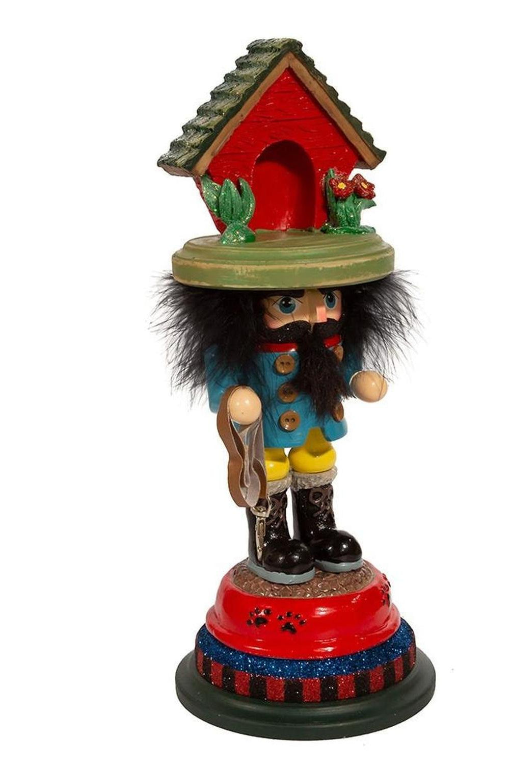 Kurt Adler 14-Inch Hollywood Dog House Hat Nutcracker