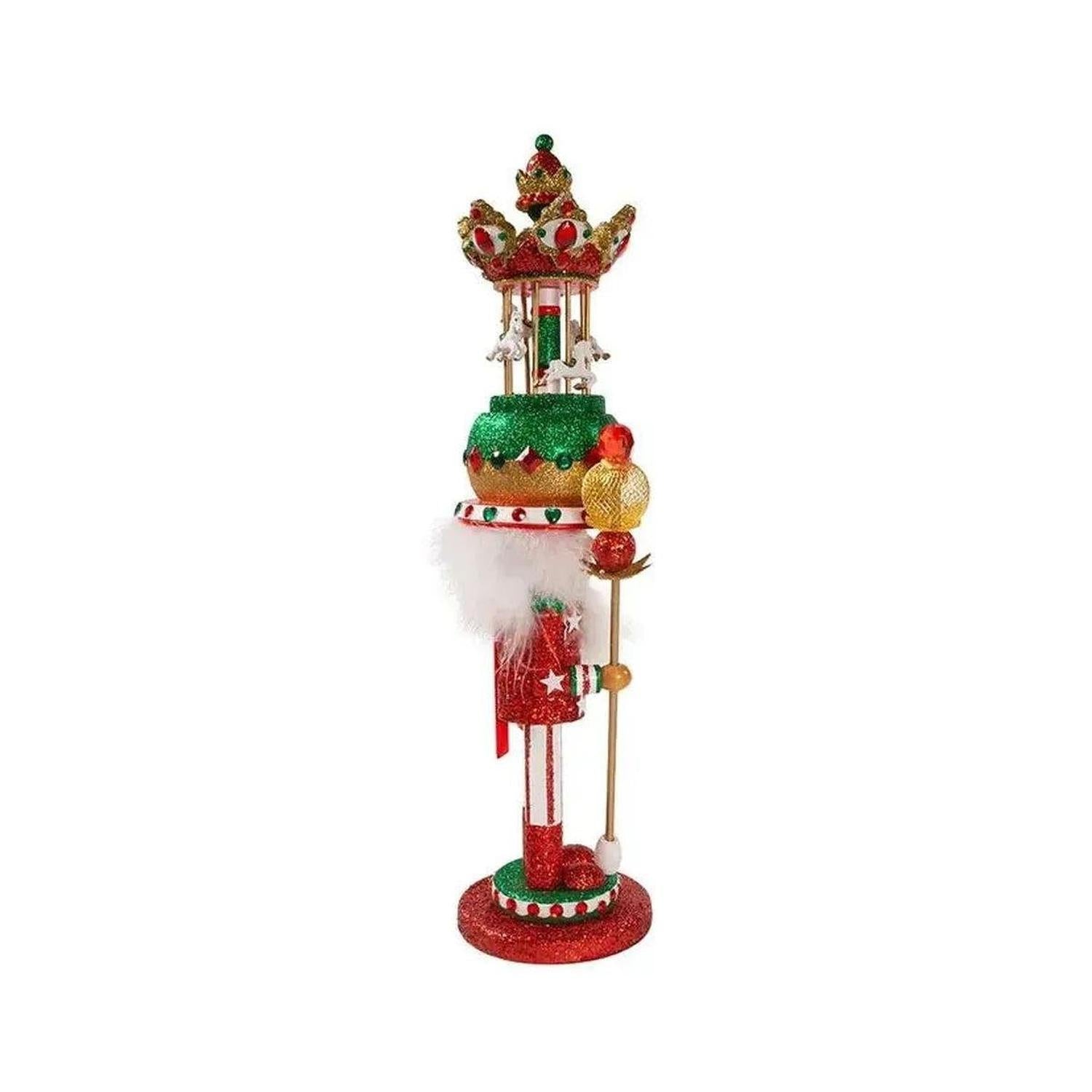 Kurt Adler 15" Hollywood Nutcrackers™ Musical Carousel Hat Nutcracker