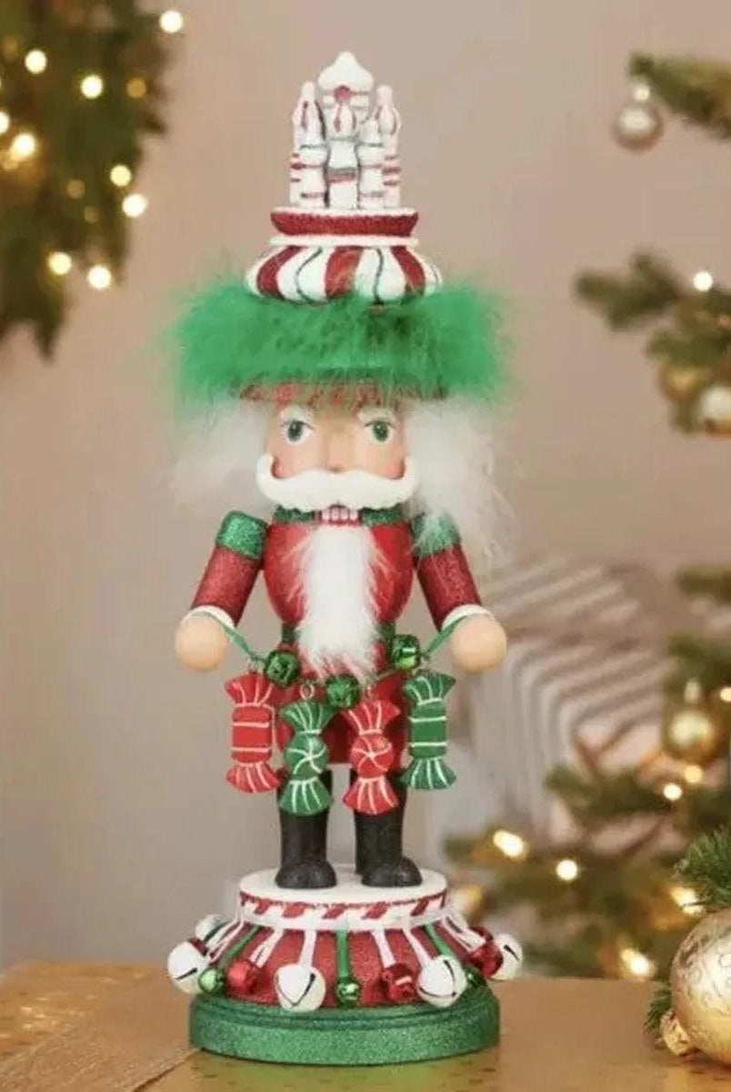 Shop For Kurt Adler 15" Hollywood Nutcrackers™ Red, White & Green Candy Tower Hat Nutcracker