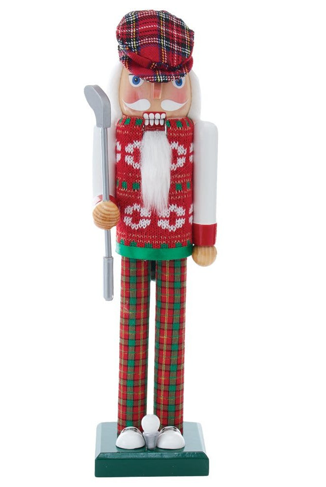 Shop For Kurt Adler 15 - Inch Red and Green Golfer Nutcracker