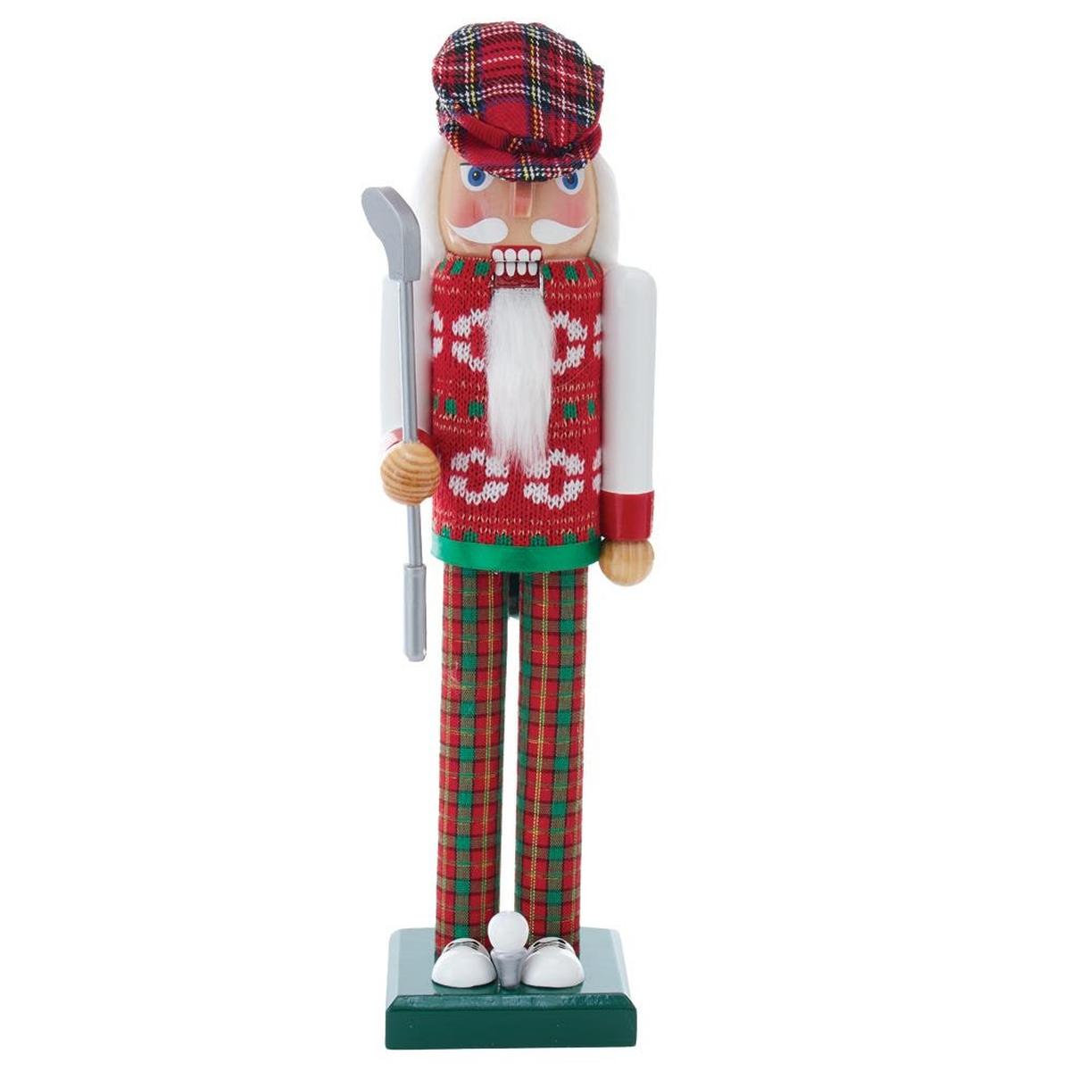 Shop For Kurt Adler 15 - Inch Red and Green Golfer Nutcracker