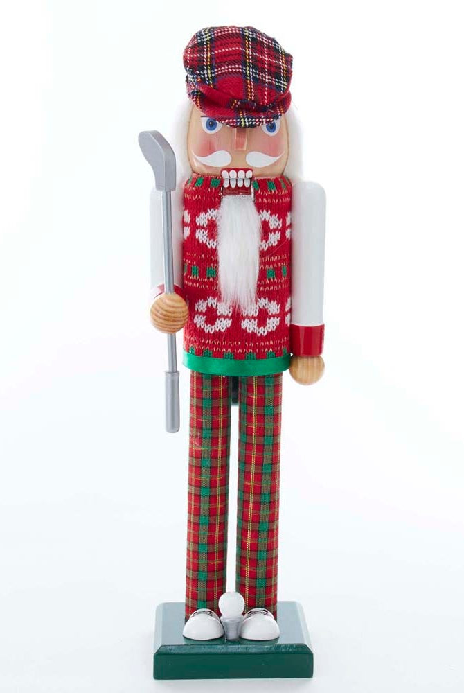 Shop For Kurt Adler 15 - Inch Red and Green Golfer Nutcracker