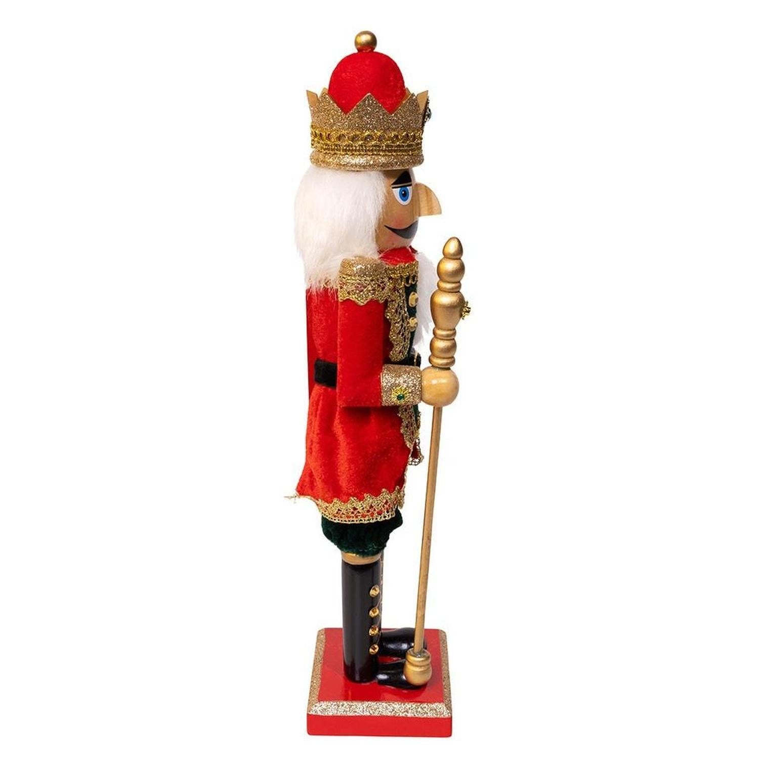 Kurt Adler 15-Inch Red and Green King Nutcracker