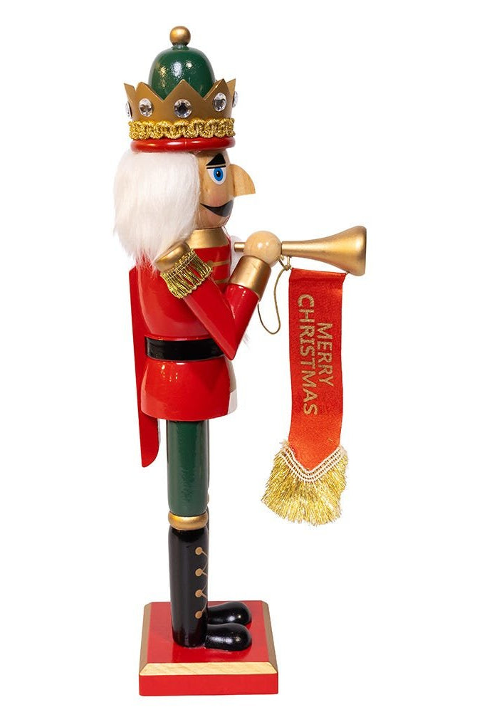Shop For Kurt Adler 15 - Inch Red and Green With Horn Nutcracker