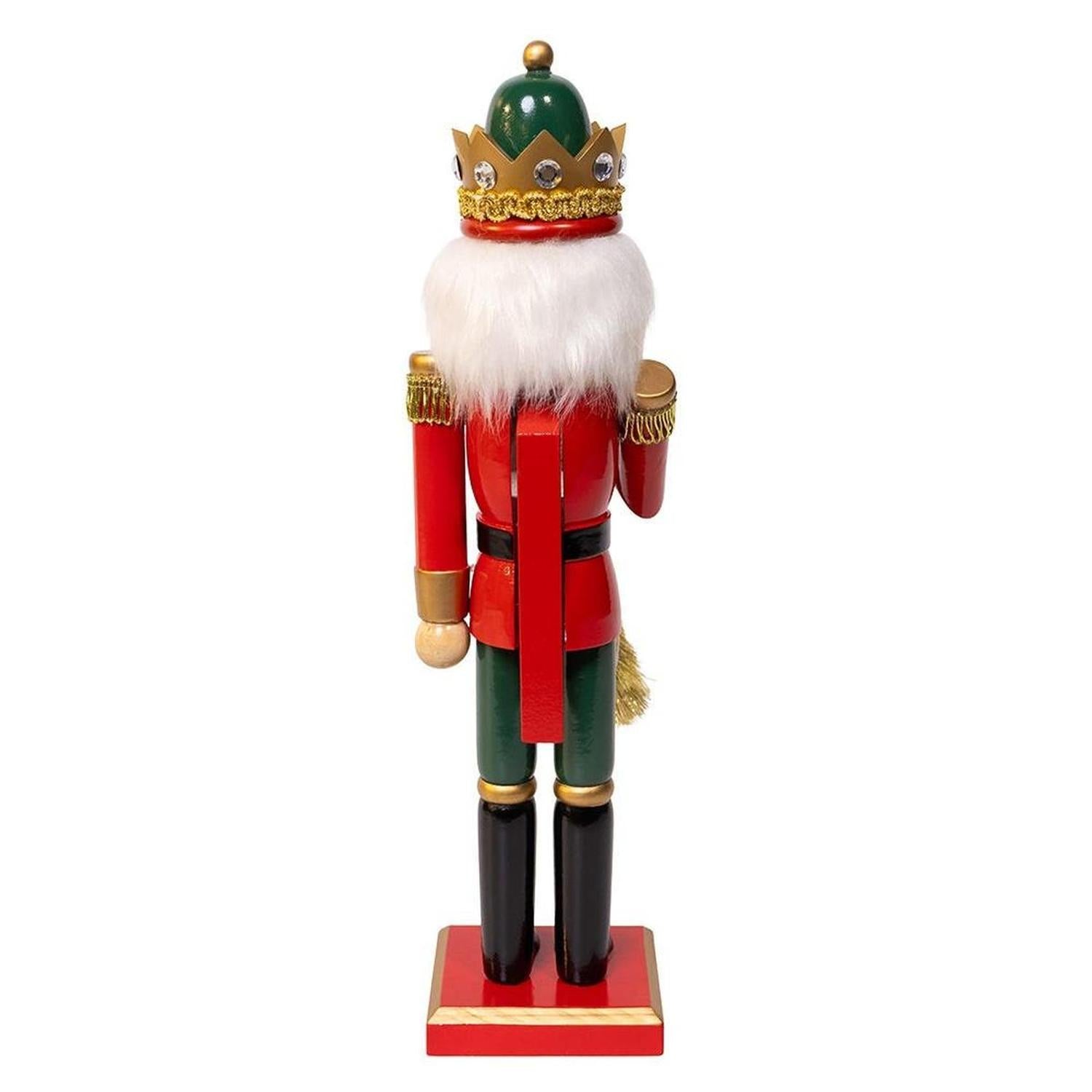 Kurt Adler 15-Inch Red and Green With Horn Nutcracker