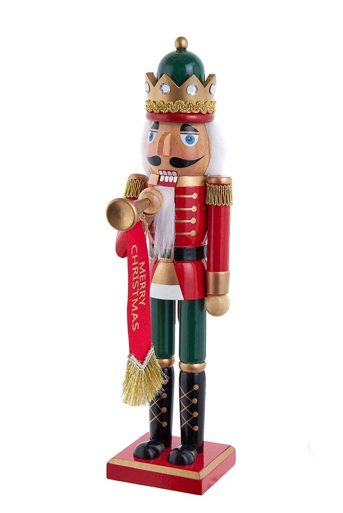 Shop For Kurt Adler 15 - Inch Red and Green With Horn Nutcracker