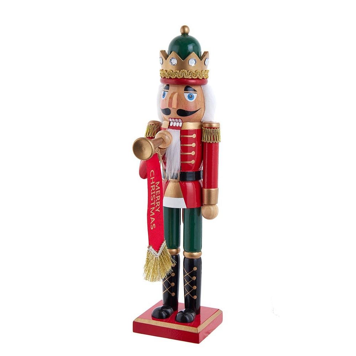 Shop For Kurt Adler 15 - Inch Red and Green With Horn Nutcracker