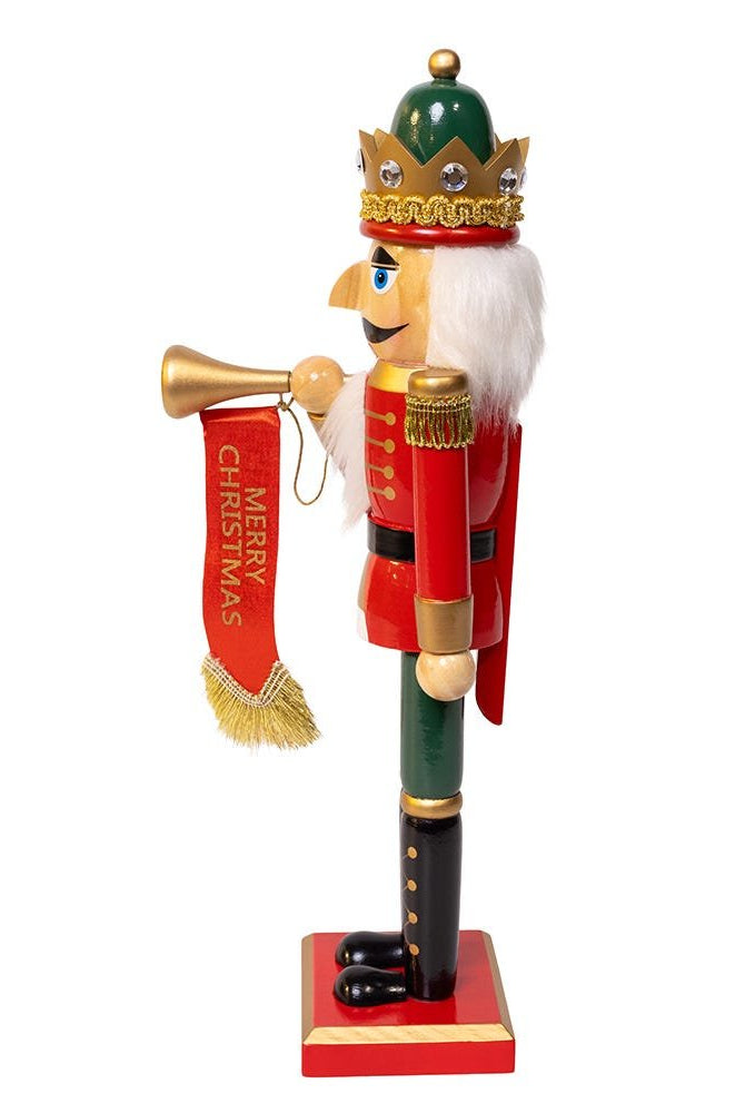 Shop For Kurt Adler 15 - Inch Red and Green With Horn Nutcracker