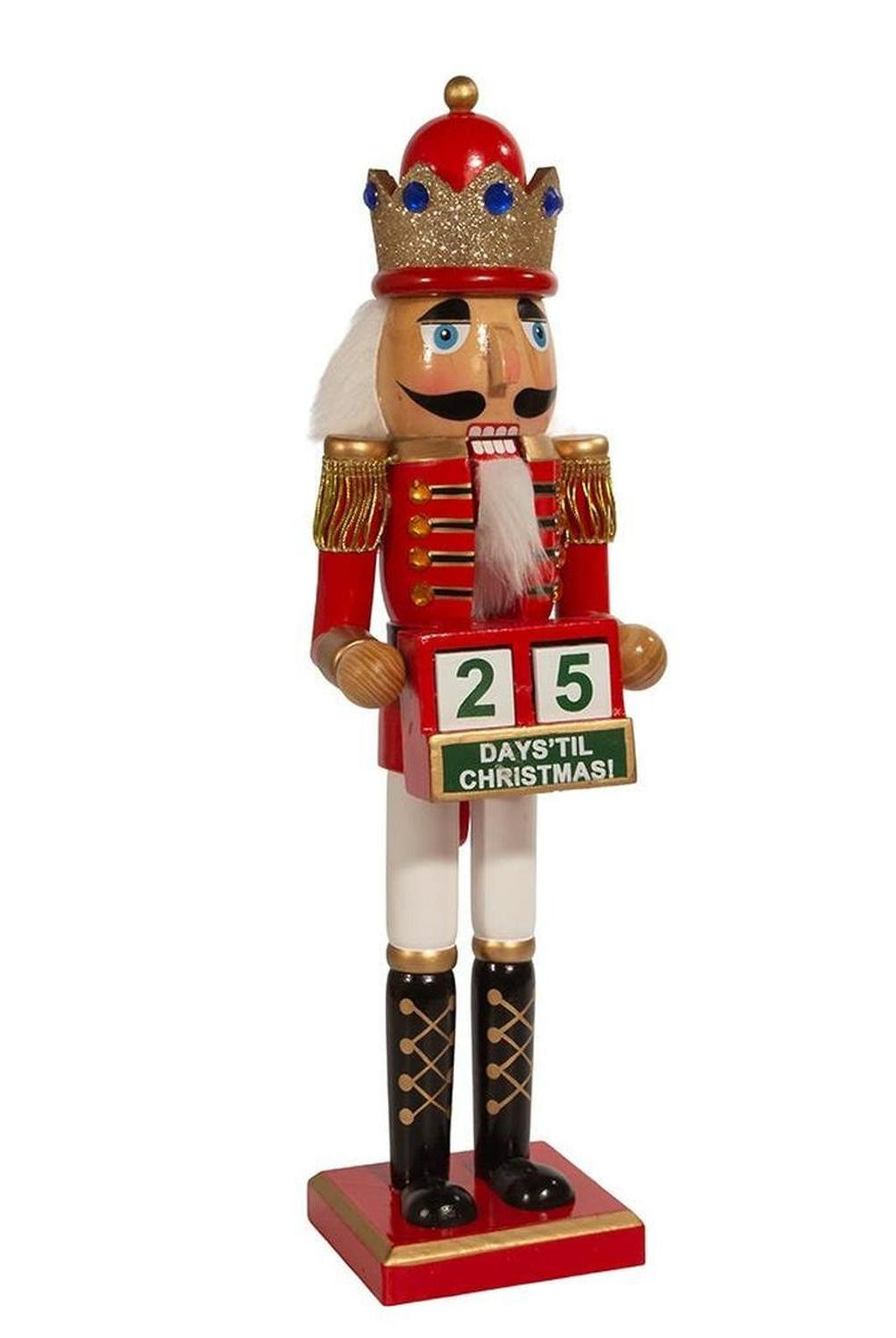 Kurt Adler 15-Inch Red King Nutcracker with Calendar