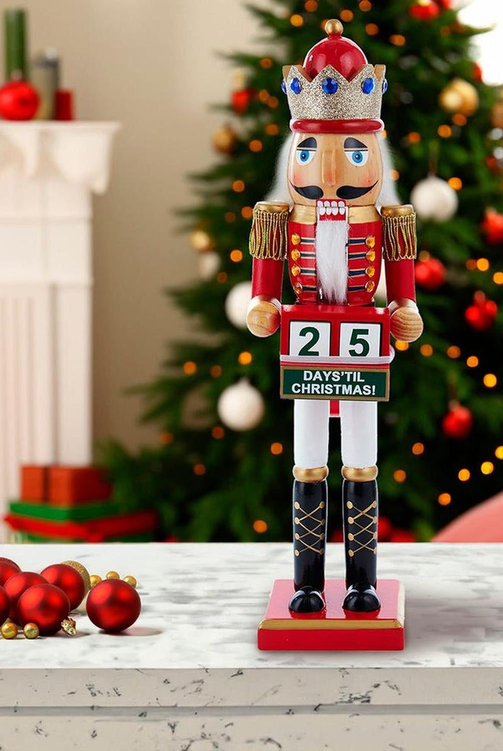 Kurt Adler 15-Inch Red King Nutcracker with Calendar