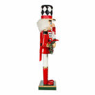 Shop For Kurt Adler 15 - Inch Red, White and Black Nutcracker with Gift Box and Wreath