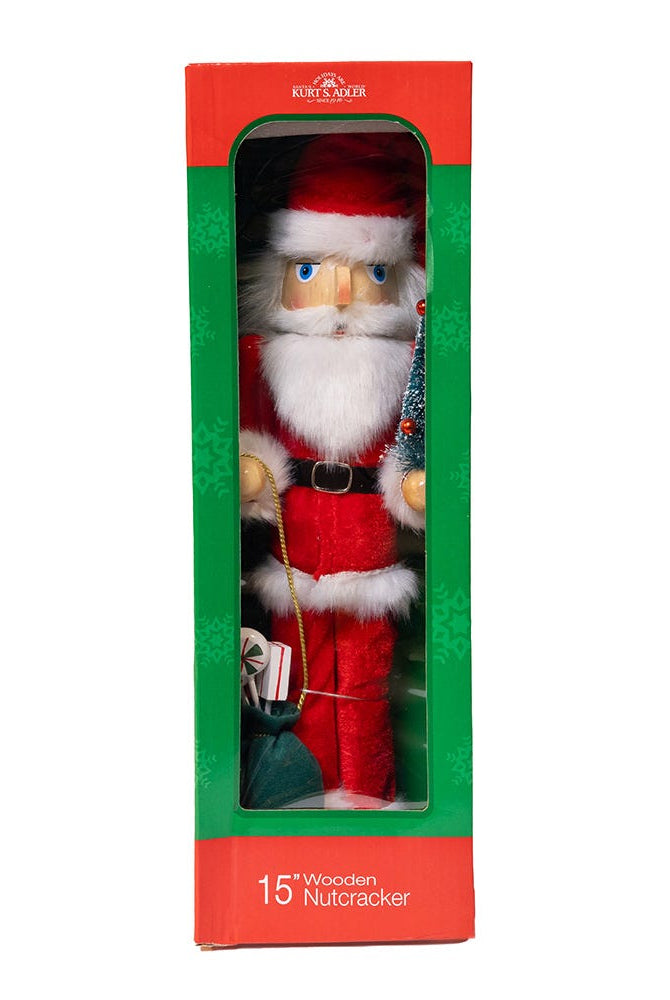 Shop For Kurt Adler 15 - Inch Santa With Gifts and Tree Nutcracker