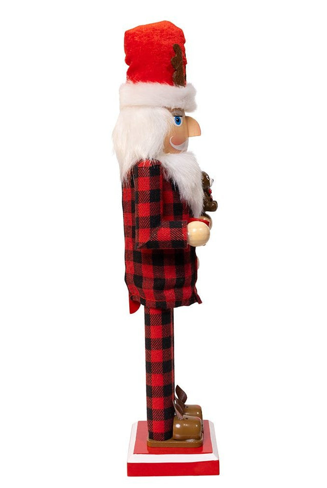 Shop For Kurt Adler 15 - Inch Santa With Red Pajamas Nutcracker
