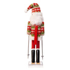 Shop For Kurt Adler 15 - Inch Ski Santa With Christmas Sweater Nutcracker