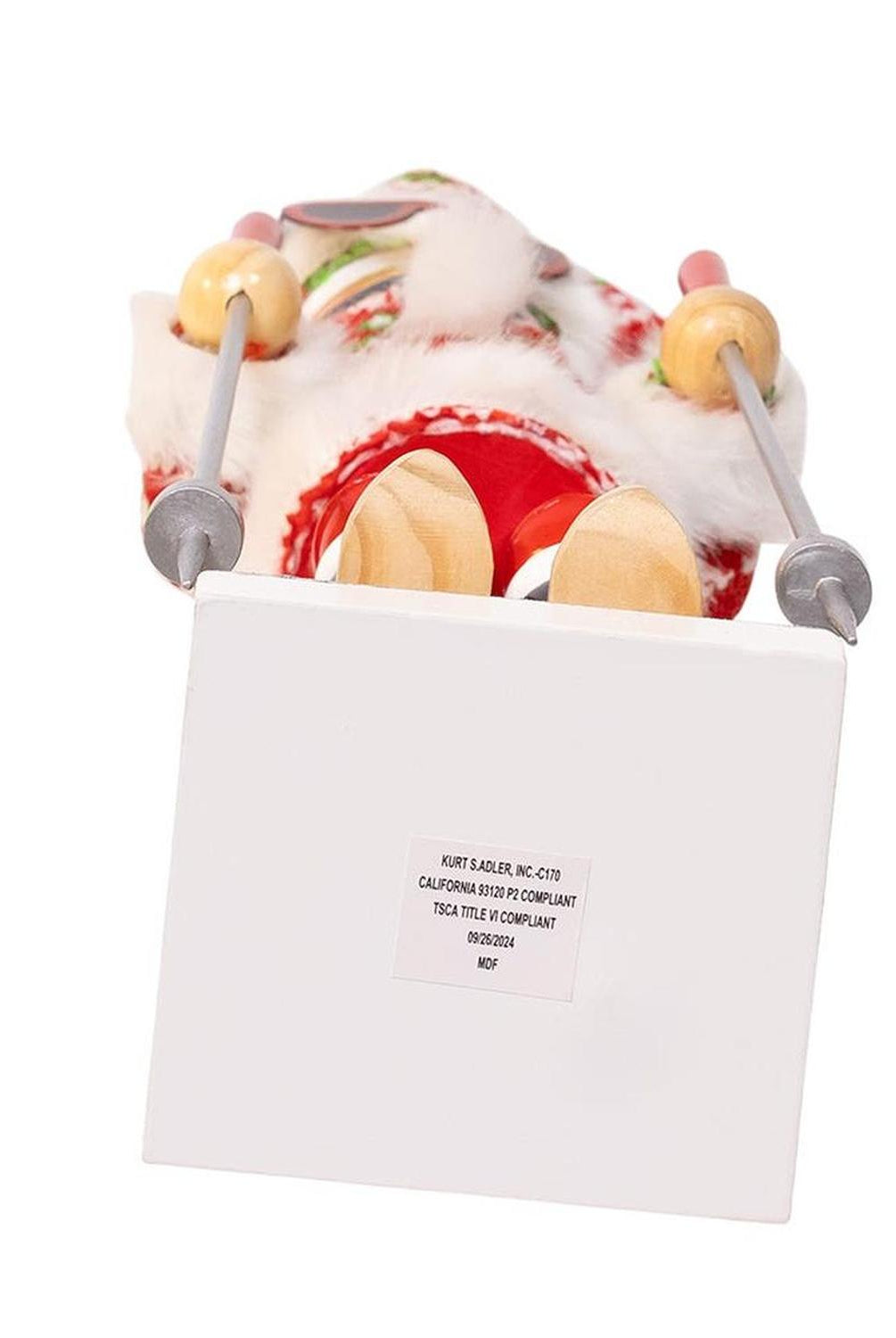 Kurt Adler 15-Inch Ski Santa With Christmas Sweater Nutcracker