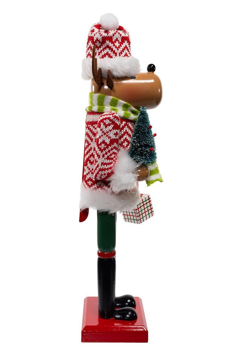 Shop For Kurt Adler 15 - Inch Wooden Reindeer Nutcracker