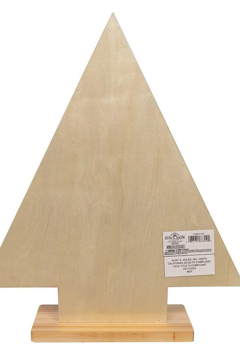 Kurt Adler 15-Inch Wooden Tree Advent Calendar