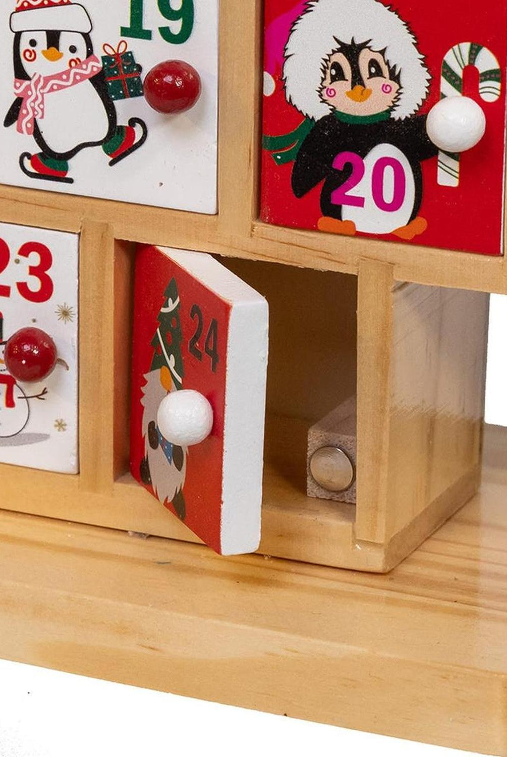 Kurt Adler 15-Inch Wooden Tree Advent Calendar