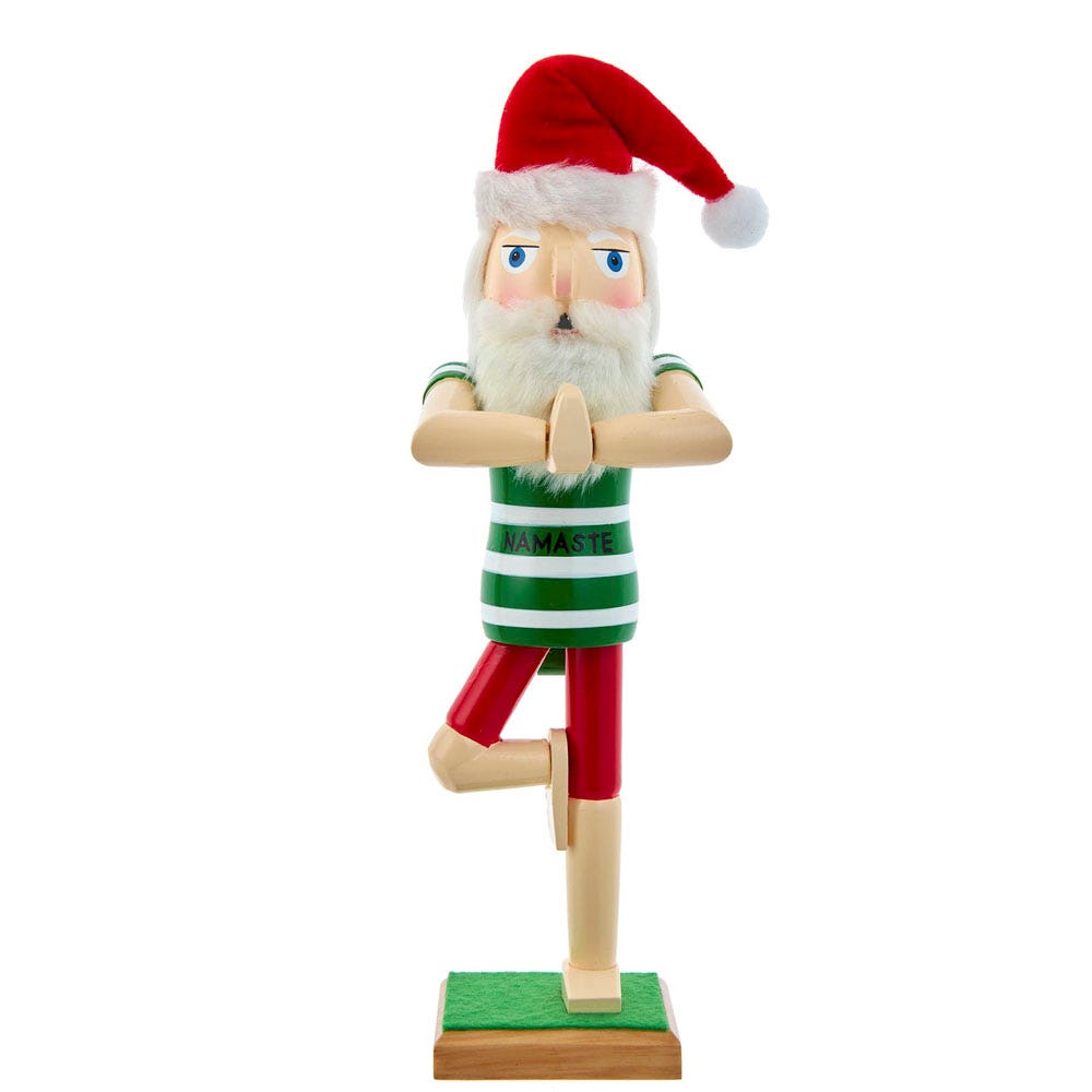 Shop For Kurt Adler 15 - Inch Wooden Yoga Santa Nutcracker