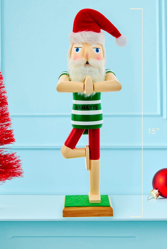 Shop For Kurt Adler 15 - Inch Wooden Yoga Santa Nutcracker