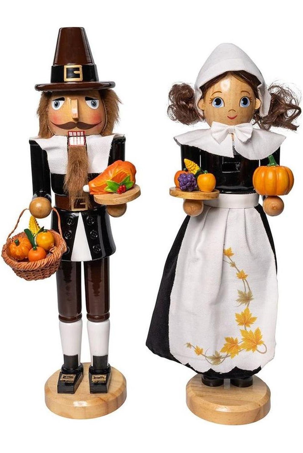 Kurt Adler 15" Pilgrim Nutcrackers 2-Piece Set