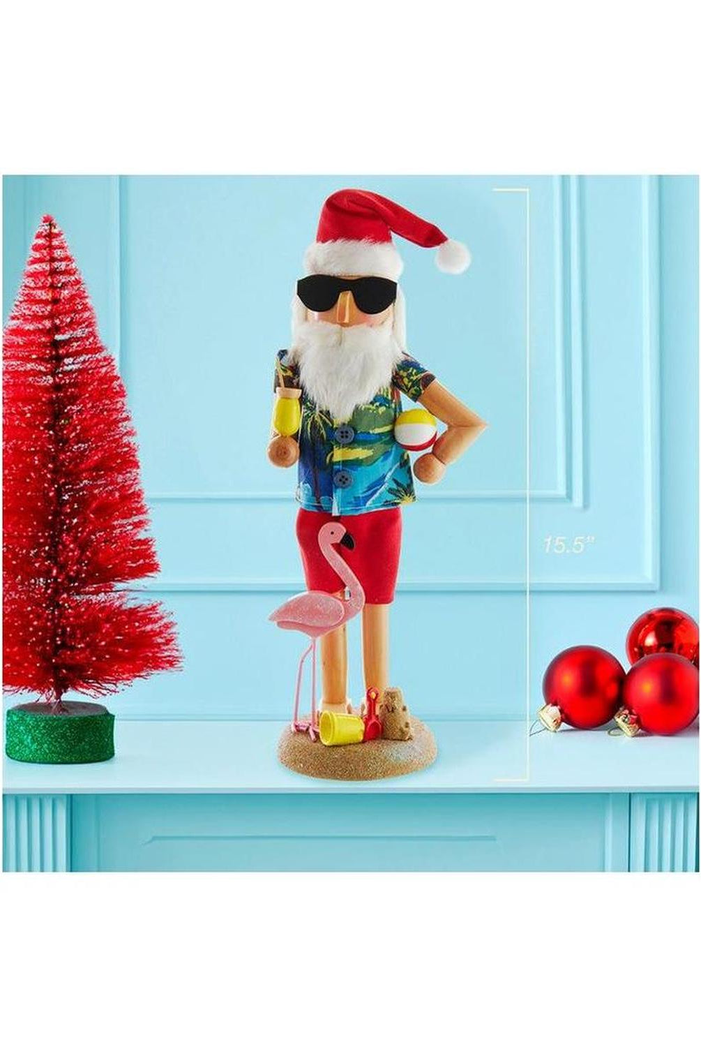Kurt Adler 15.5-Inch Wooden Beach Santa Nutcracker