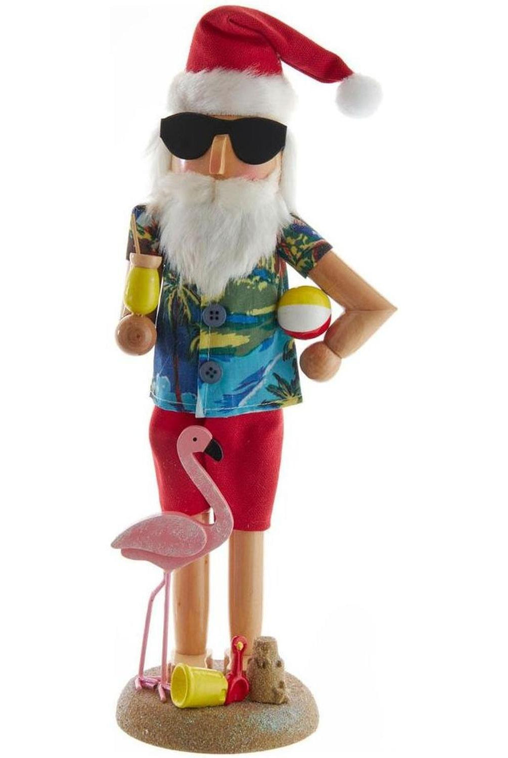 Kurt Adler 15.5-Inch Wooden Beach Santa Nutcracker