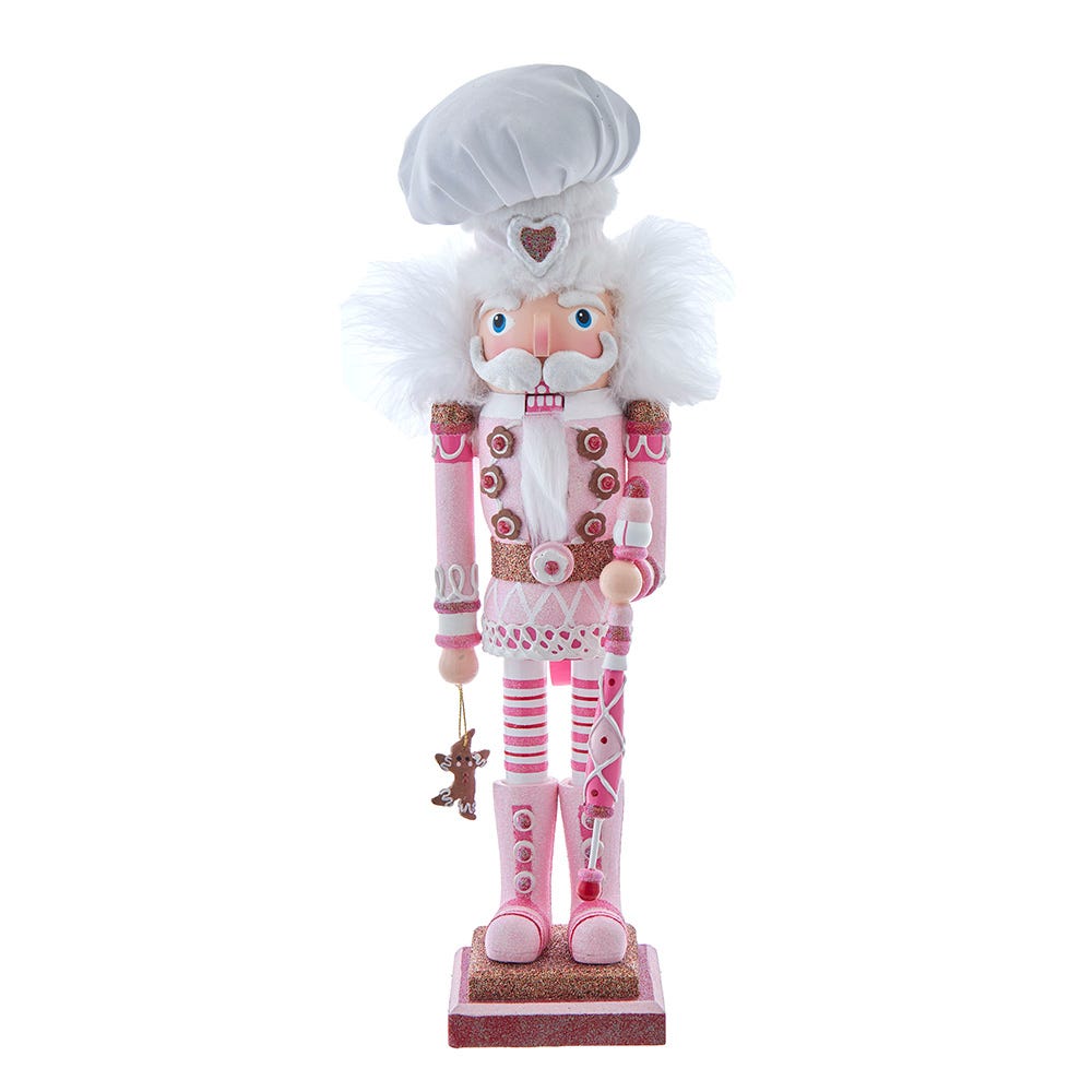 Shop For Kurt Adler 16 - Inch Hollywood Nutcrackers Pink Gingerbread Baker Nutcracker