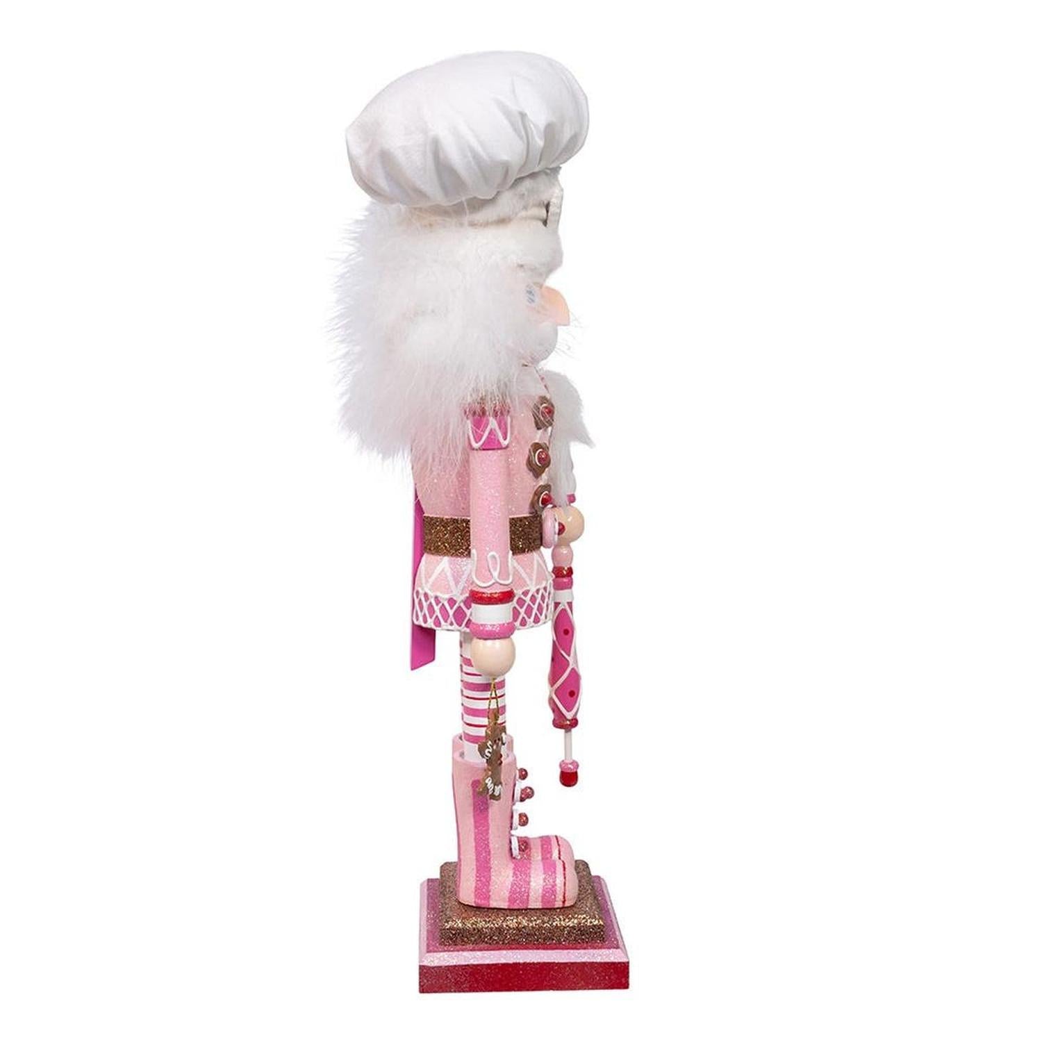 Kurt Adler 16-Inch Hollywood Nutcrackers Pink Gingerbread Baker Nutcracker