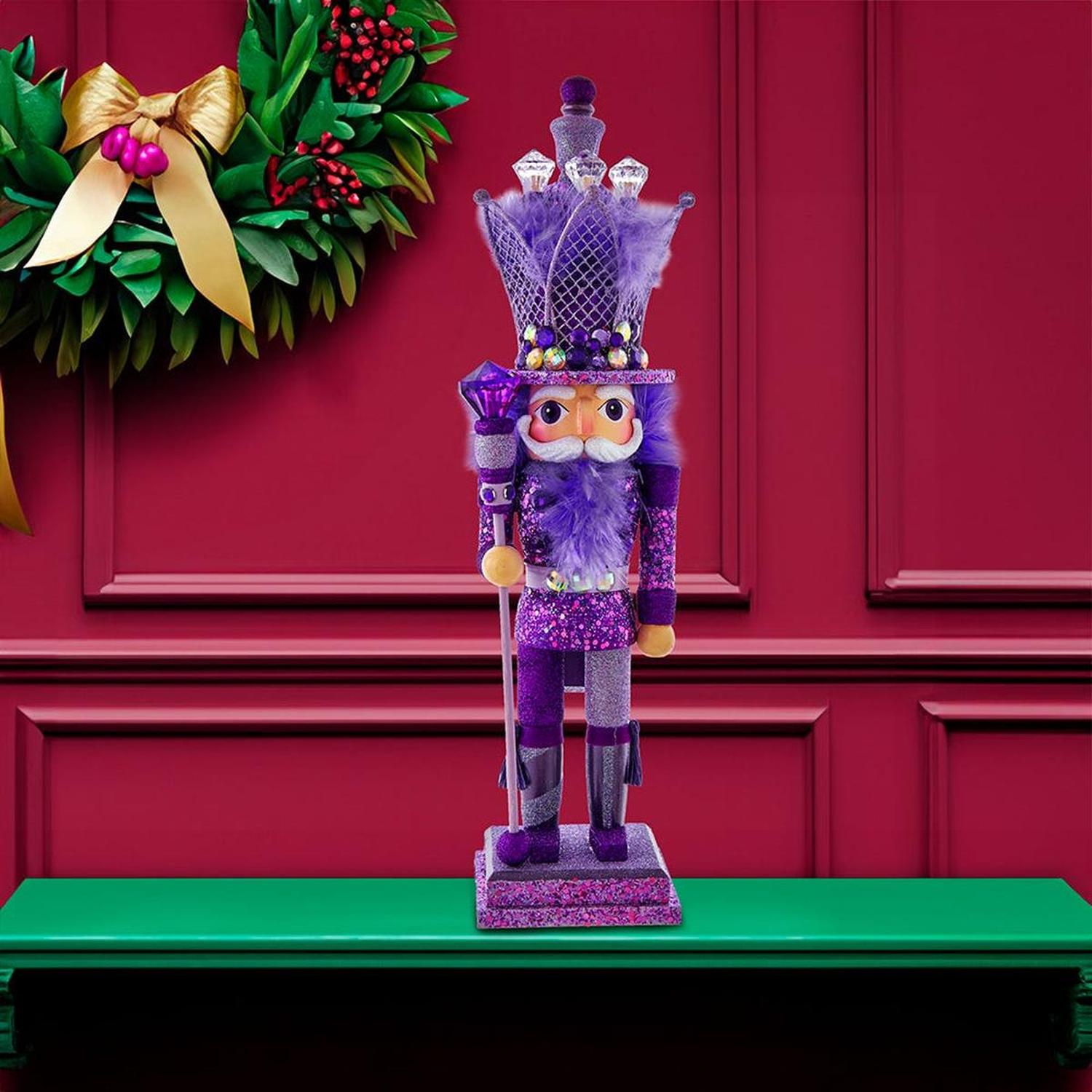 Kurt Adler 16-Inch Hollywood Purple King Nutcracker