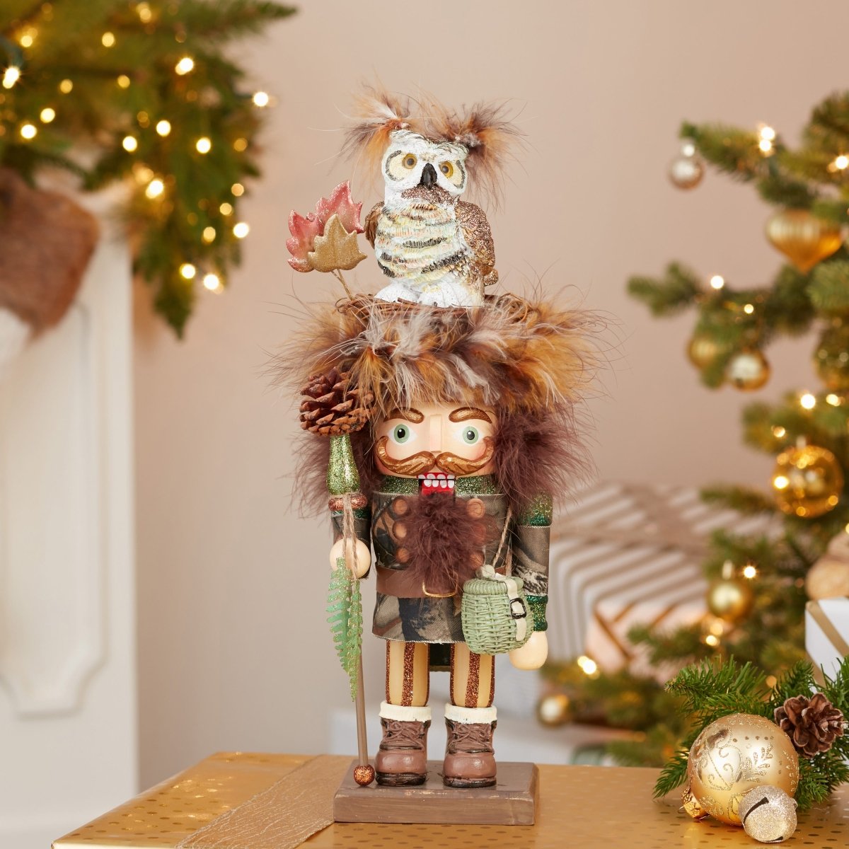 Shop For Kurt Adler 16 - Inch Hollywood Woodsman Nutcracker with Owl Hat