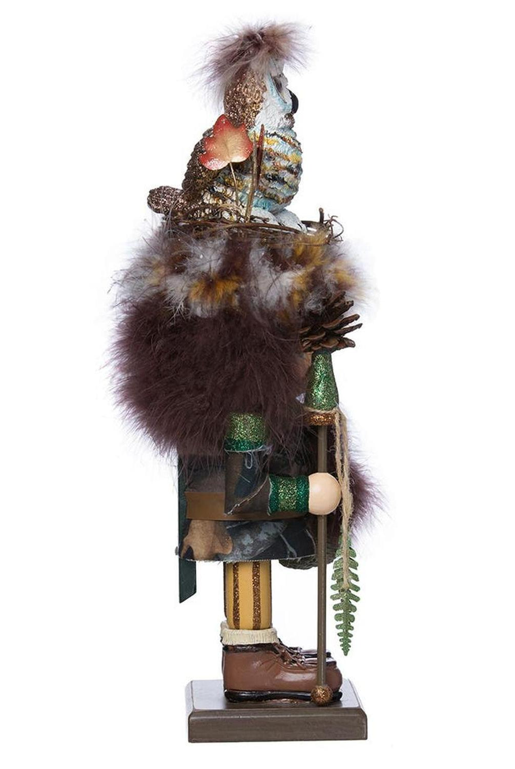Kurt Adler 16-Inch Hollywood Woodsman Nutcracker with Owl Hat