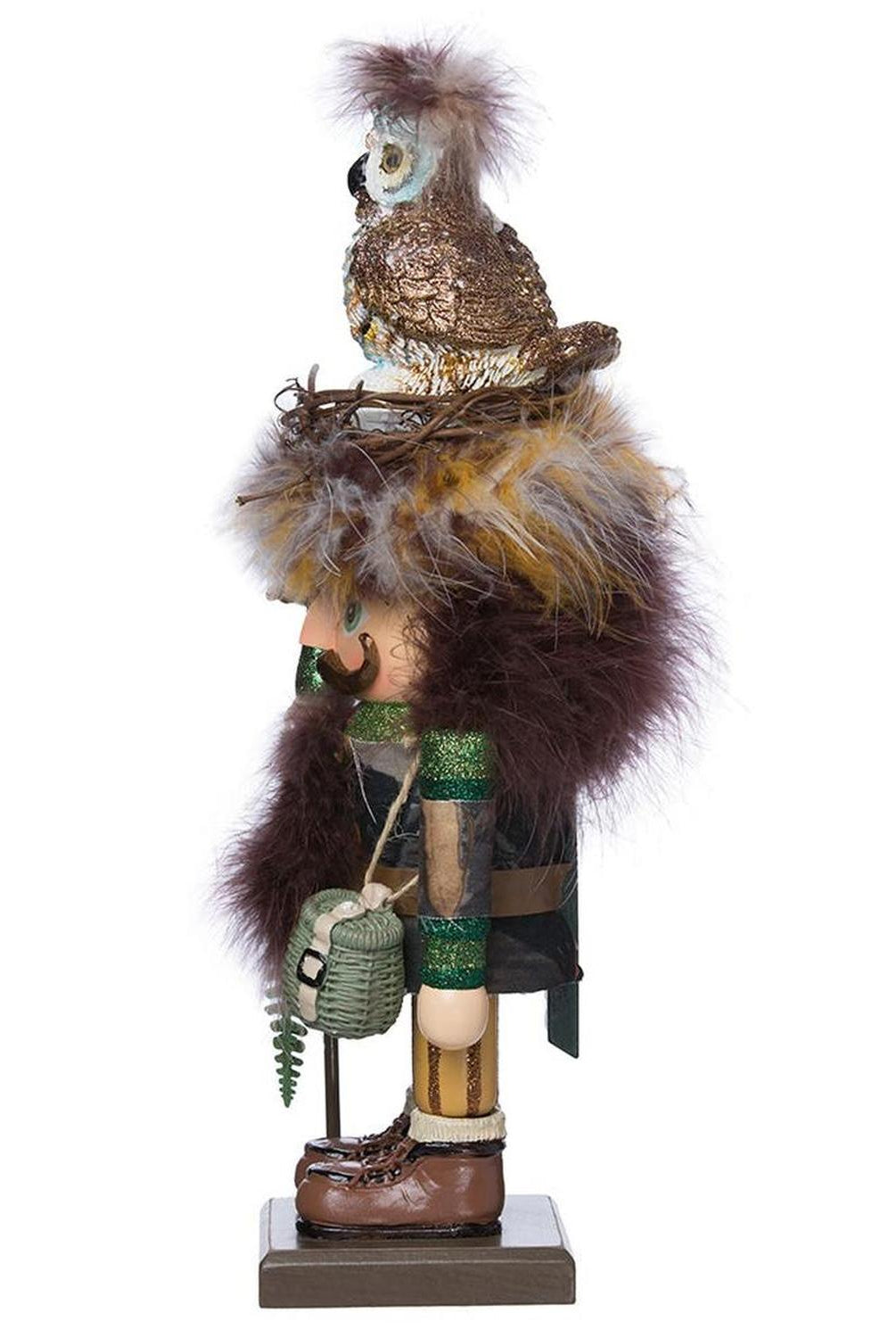 Kurt Adler 16-Inch Hollywood Woodsman Nutcracker with Owl Hat