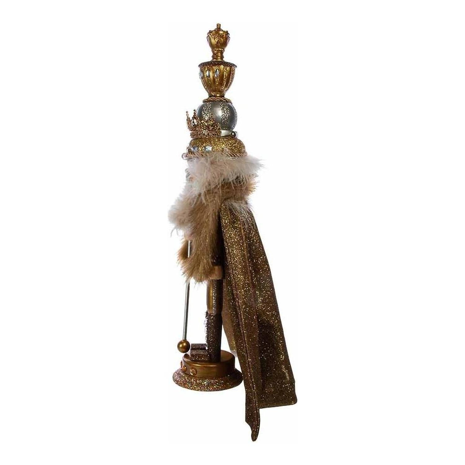 Shop For Kurt Adler 17.5" Hollywood Gold with Fuzzy Cape King Nutcracker
